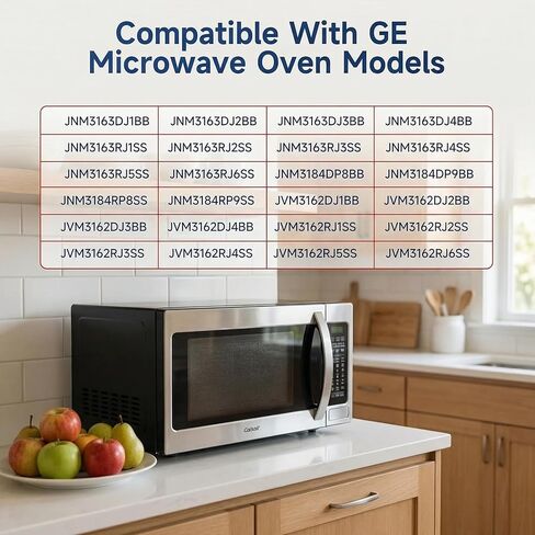 شبكة تهوية WB34X25406 معززة لميكروويف GE - شواية ذات غطاء علوي متين - تناسب JNM3163RJ3SS JNM3163RJ1SS JNM3163RJ5SS JVM3162RJ3SS JNM3163DJ1BB - يستبدل AP6040821 PS11774030 (أسود) in Kuwait