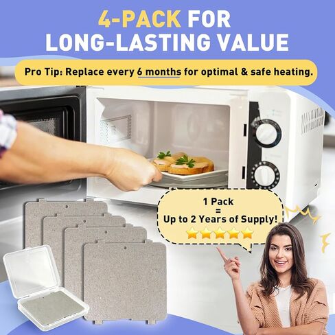 4 قطع MCK69074904 غطاء دليل موجة الميكروويف وغطاء دليل الموجة، متوافق مع LG LMC0975AST، LMC0975ASZ، LMC0975SB، LMC0975ST والمزيد، أوراق الميكا مع زر القفل in Kuwait