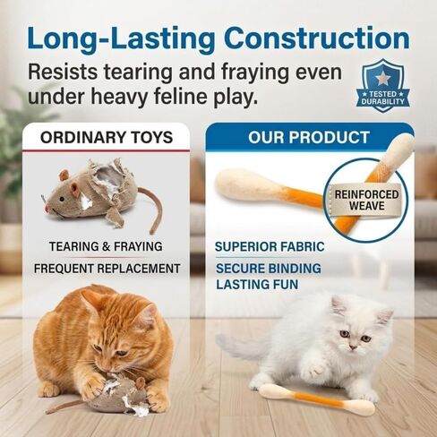 Cotton Swabs Cat Toys with Catnip, 6 Pack Giant Kitten Chew Sticks for Indoor Boredom, Durable Dental Teething Ropes,Giant Interactive Kitty for Boredom Exercise Play Anxiety Digestive Aid (Green) in Saudi Arabia