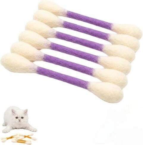 Cotton Swabs Cat Toys with Catnip, 6 Pack Giant Kitten Chew Sticks for Indoor Boredom, Durable Dental Teething Ropes,Giant Interactive Kitty for Boredom Exercise Play Anxiety Digestive Aid (Green) in Saudi Arabia