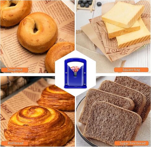 Bagel Slicer, Manual Precision Cutter with Safety Shield & Non-Slip Handle, Stainless Steel Bagel Blade, Universal Slicer (Klein Blue) in Kuwait