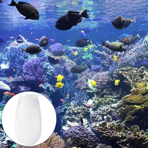 6 قطع جورب مرشح 4 بوصة لحوض السمك بالمياه المالحة، حلقة 4 بوصة × 10 بوصة جوارب تصفية طويلة 200 ميكرومتر أكياس مرشحات حوض السمك قابلة لإعادة الاستخدام لخزان الأسماك، الحوض، أحواض المياه العذبة (أبيض) in Kuwait