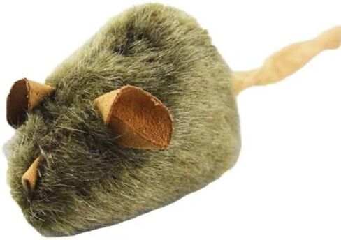 Realistic Squeaky Moving Mouse Toy for Cats - Plush Interactive Cat Toy with Sound, Automatic Electronic Cat Toy for Indoor Play, Alleviates Boredom (Ideal for Kittens & Adult Cats) in Kuwait