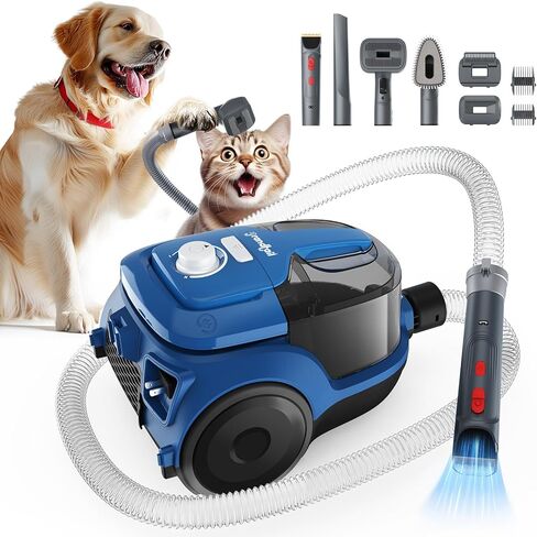 Pet Grooming Vacuum,15kpa Dog Vacuum for Shedding Grooming with Large Dust Cup for Long-Haired Dogs and Cats Home Brush and Groomer with 6 Attachments,Super Quiet, 6 Suction Levels in Kuwait