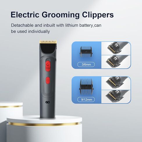 Pet Grooming Vacuum,15kpa Dog Vacuum for Shedding Grooming with Large Dust Cup for Long-Haired Dogs and Cats Home Brush and Groomer with 6 Attachments,Super Quiet, 6 Suction Levels in Kuwait