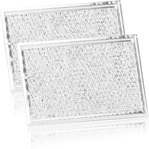2pcs Grease Filter for LG Microwave LMV1683ST, LMV2031ST, LMV2031BD, LMHM2237ST, LMH2235ST, LMV1831ST, LMV1762ST, LMHM2017ST, LMH2016ST, Oven Filter Replacement(Silver,Size:7.6x5inch) in Kuwait