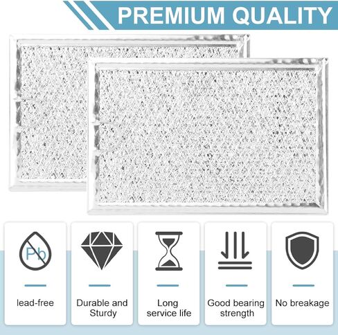 2pcs Grease Filter for LG Microwave LMV1683ST, LMV2031ST, LMV2031BD, LMHM2237ST, LMH2235ST, LMV1831ST, LMV1762ST, LMHM2017ST, LMH2016ST, Oven Filter Replacement(Silver,Size:7.6x5inch) in Kuwait