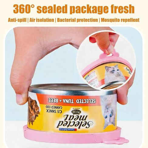 9 Pack Silicone Pet Food Can Lids, Silicone Dog&Cat Food Can Lid Covers, Reusable Universal Can Lids Airtight in Kuwait