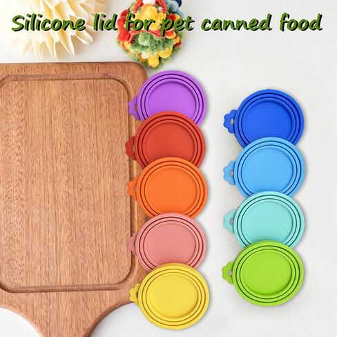 9 Pack Silicone Pet Food Can Lids, Silicone Dog&Cat Food Can Lid Covers, Reusable Universal Can Lids Airtight in Kuwait