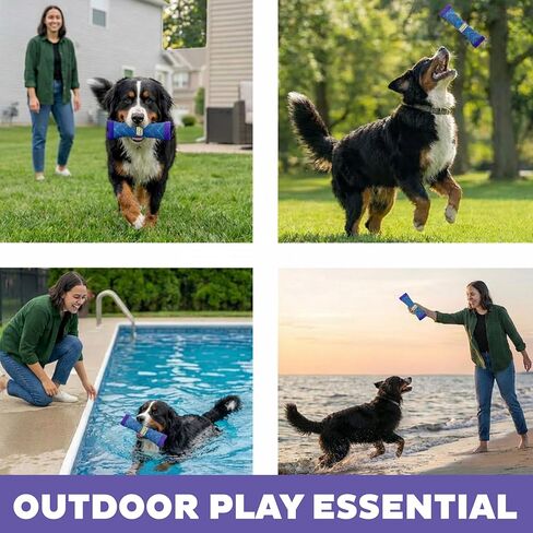 Outward Hound FlyFetch Firehose Fetch Ultra-Durable Dog Toy with Squeaker, Floats in Water, All Breeds, 16" in Kuwait