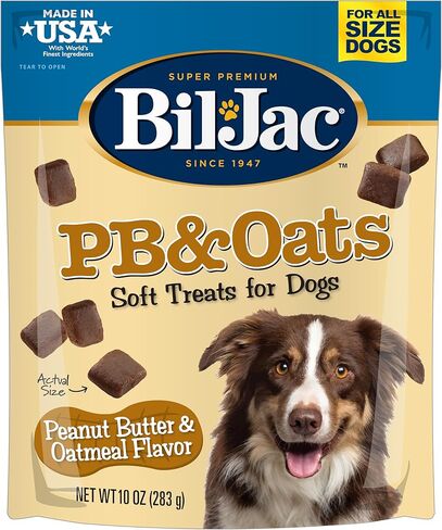 Bil-Jac PB & Oats Soft Treats for Dogs | Peanut Butter & Oatmeal Flavor | 10 oz in Kuwait