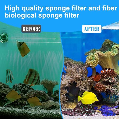 Threlaco 4 Set Aquarium Filter Compatible with Fluval SPEC, EVO, Betta and Flex Desktop Aquarium Series, Foam Filter, Carbon, Ammonia/Phosphate/Nitrite Remover Pad, Ceramic Ring, Cord, Grease & Bag in Kuwait