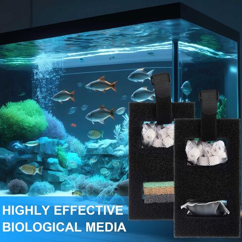 Threlaco 4 Set Aquarium Filter Compatible with Fluval SPEC, EVO, Betta and Flex Desktop Aquarium Series, Foam Filter, Carbon, Ammonia/Phosphate/Nitrite Remover Pad, Ceramic Ring, Cord, Grease & Bag in Kuwait