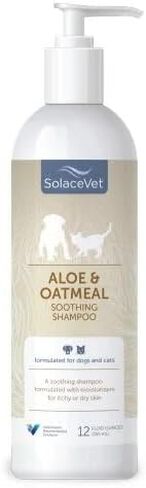SolaceVet Aloe & Oatmeal Soothing Shampoo 12 oz – Veterinarian Recommended for Sensitive Skin in Dogs & Cats – Hypoallergenic, Soap-Free in Kuwait