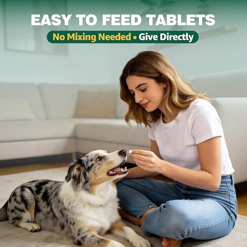 Dog Dewormer Pyrantel Pamoate, Chewable Tablets for Dogs & Puppies, Roundworms & Hookworms, Easy Dosing, 36 Tablets in Kuwait
