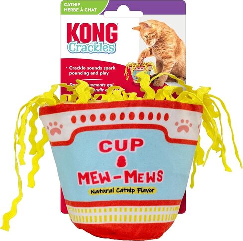 KONG Crackles Cat Toy – Crinkle Sounds, with Catnip, and Treat-Hiding Fun (Fluff Balls) in Kuwait