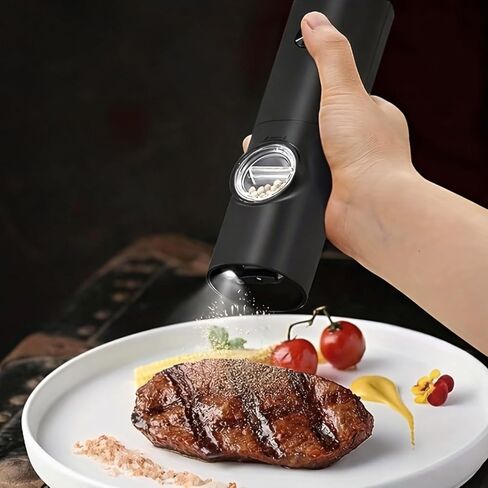 1Pcs Electric Salt and Pepper Grinder Set, Automatic Pepper Mill with Adjustable Coarseness Design in Kuwait