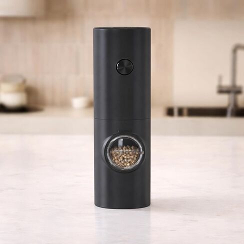 1Pcs Electric Salt and Pepper Grinder Set, Automatic Pepper Mill with Adjustable Coarseness Design in Kuwait