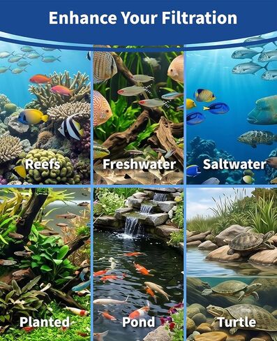 12PCS Aquarium Filter Media Bags, 6PCS 4" x 4" & 6PCS 3" x 8" Extra Fine 100 Micron Mesh with Plastic Zipper for Fish Tank Filter Media, Activated Carbon in Kuwait