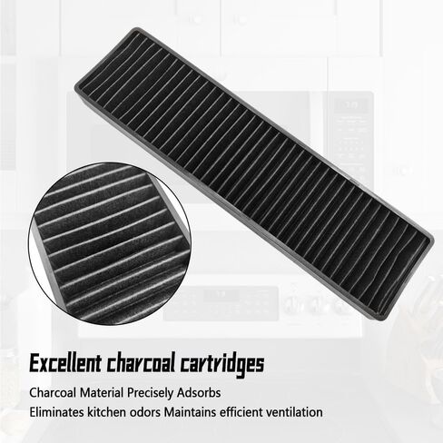 3PCS Microwave Filter Set, Compatible with GE JVM7195SK6SS PNM9216SK5SS JVM7195EK5ES JNM7196DK5BB JVM7195DK5WW JNM7196SK6SS - Microwave Oven Grease Filter & Charcoal Filters Replacement in Kuwait
