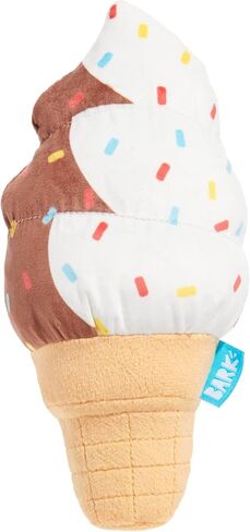 Barkbox Ice Cream Carn Dog Toy | Plush Ice Cream Cone Toy with Squeaker, Crinkle & Fluffy Filling | Squeak & Carry Toy for Dogs in Kuwait