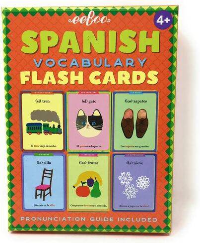 eeBoo: Spanish Vocabulary Flash Cards, Learn Spanish, Imaginative Problem Solving, Educational Games That Cultivates Conversation, Socialization, and Skill-Building, Perfect for Ages 4 and up in Saudi Arabia
