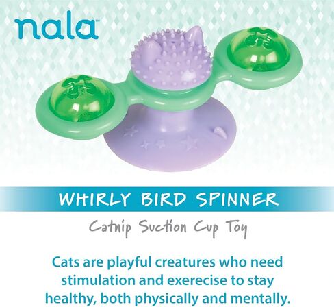 Caitec Presents Nala Cat Whirly Bird Suction Spinner - Interactive Cat Toy - Catnip Compatible, 2 Pack in Kuwait
