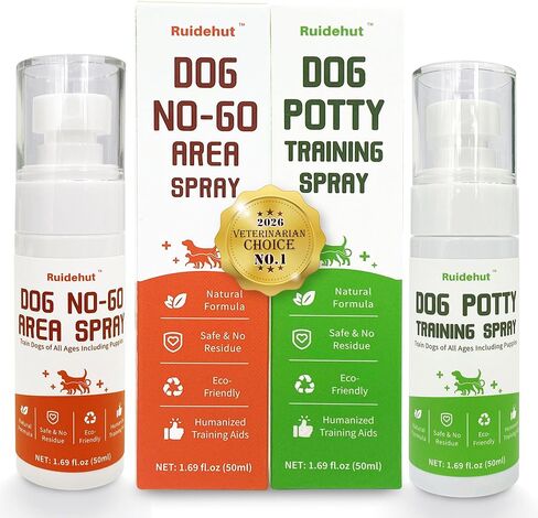 Dog Potty Training Spray & NO-GO Area Spray, Safe & Effective Puppy Pee Spray, Helps Train Puppies & Dogs Where to Potty, Indoor and Outdoor House Training Tool, 1.69 Fl Oz Each in Kuwait