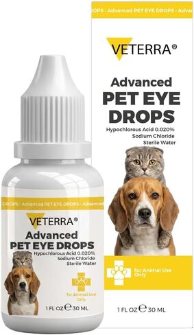 Dog and Cat Eye Care Solution for Dog & Cat – Vet Recommended Eye Cleaner, Helps Remove Eye Discharge & Tear Stains, Supports Eye Hygiene, Gentle Daily Use Eye Wash - 1 Oz 30 Ml in Kuwait