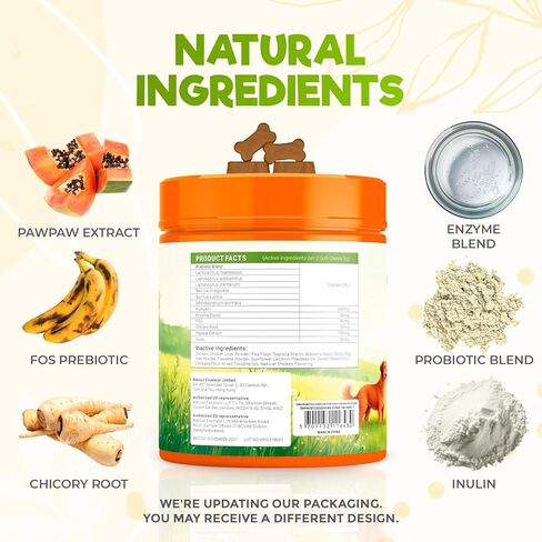 ZENO Probiotics for Dogs Chews 150Pcs - Digestive, Gut Health & Diarrhea Support - Chews for Dogs - US Formula with Probiotics, Enzymes & Natural Ingredients - Roast Chicken in Saudi Arabia