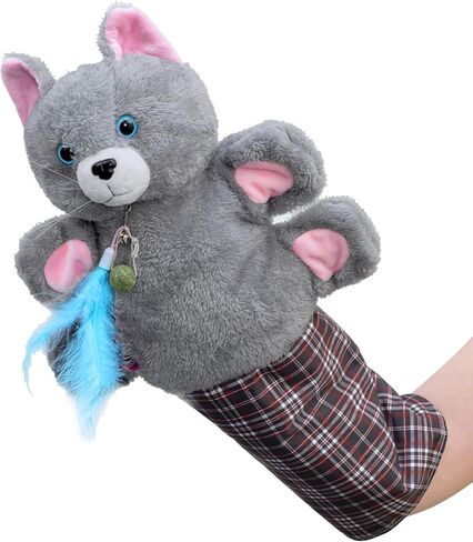 Homrich Cat Wrestling Glove Toys, Interactive Hand Puppet with Catnip & Feathers, Thick Soft Padding for Safe Play - Durable Fun & Enrichment for Cats & Kittens in Saudi Arabia