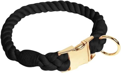 Quick Release Braided Cotton Dog Collar-Handmade Soft Rope Collar with Easy Snap Buckle for Small Medium Large Dogs(Macaron,S) in Saudi Arabia