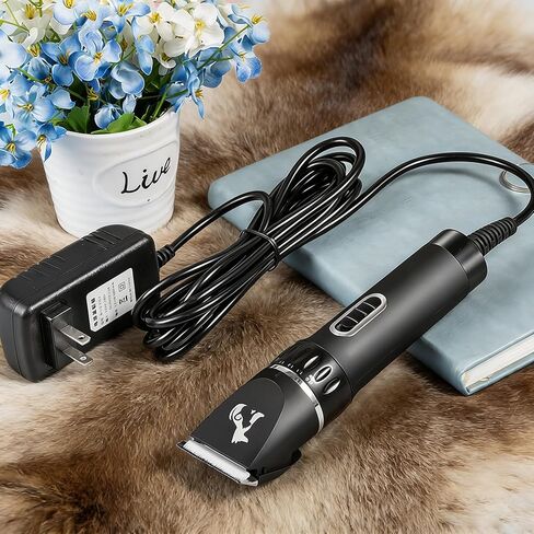 Professional Dog Clippers for Thick Coats - Heavy Duty Pet Grooming Clippers with Powerful Motor & Detachable Blades, Corded Hair Shears,Swiftly Trim Dogs, Cats, Sheep,Horses Dense Fur in Kuwait