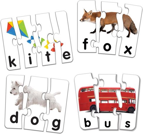 The Learning Journey: Match It! - Spelling - 20 Piece Self-Correcting Spelling Puzzle Three and Four Letter Words Montessori Learning Girl Boys Gifts Ages 4,5,6,7,8-Year-Olds - Award Winning Toys in Saudi Arabia
