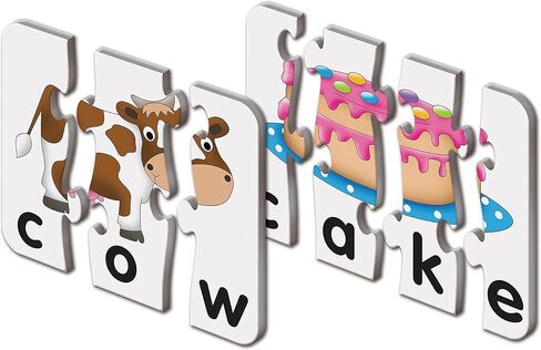The Learning Journey: Match It! - Spelling - 20 Piece Self-Correcting Spelling Puzzle Three and Four Letter Words Montessori Learning Girl Boys Gifts Ages 4,5,6,7,8-Year-Olds - Award Winning Toys in Saudi Arabia