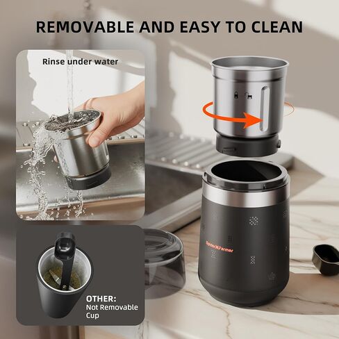 Spider Farmer Coffee & Spice Grinder, Electric with Removable Stainless Steel Bowl, 70g Capacity for Beans, Spices, Nuts in Kuwait