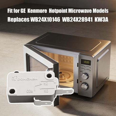 مفتاح باب فرن الميكروويف WB24X10146 مناسب لـ GE Kenmore Hotpoint، مفتاح قفل الباب يحل محل WB24X28941 KW3A in Kuwait