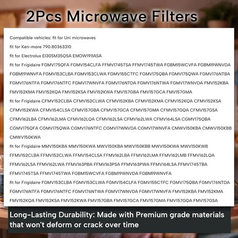 2 قطعة مرشحات الميكروويف صالح ل فريجيدير FGMV17WNVFA FMV152KSA FMV152KBA FMV152KMA FMV152KQA FMV152KWA FMV157GBA أجزاء الفرن in Kuwait