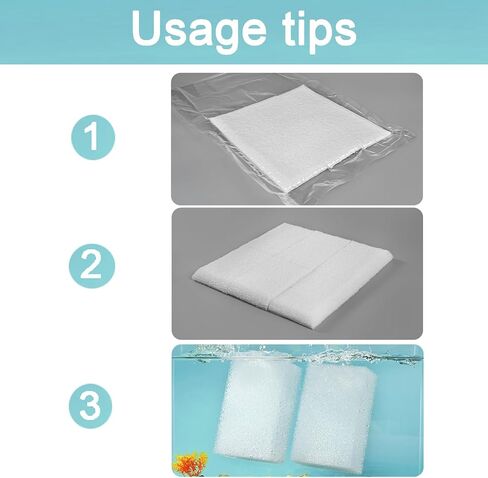 مجموعة من 6 وسادات إسفنجية بديلة من AQUANEAT، حشوة إسفنجية لحوض السمك متوافقة مع AquaClear 70، وسائط فلتر خزان الأسماك in Kuwait