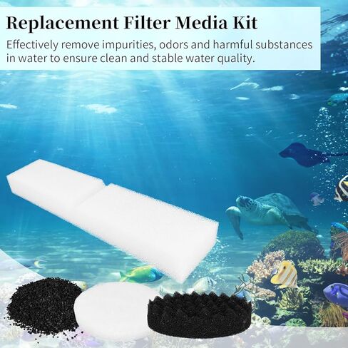 21pcs Aquarium Filter Media Kits for Fluval FX4/FX5/FX6 Canister Filters, Include Bio-Sponge Blocks, Sponge Pads, Ceramic Rings, Activated Carbons, Silicone Lubricant & Mesh Bags in Kuwait