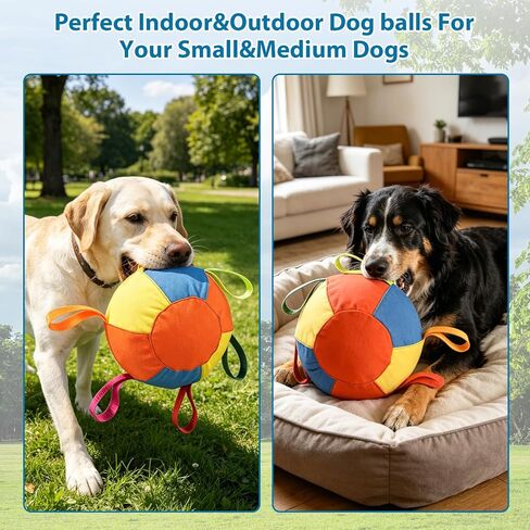 ZRW Calming Jumbo Ball for Dogs,Herding Ball for Dogs,Durable Tear-Resistant Inflatable Big Ball,Resistant Inflatable Big Ball with Handle Cover & Pump for Play & Exercise Dogs-(9.84in) in Kuwait