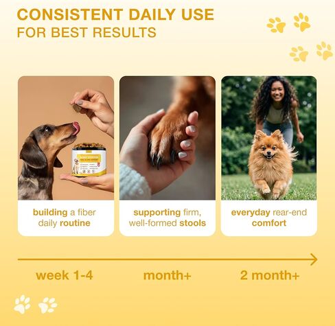 Dog Anal Gland Chews – No Scoot for Dogs with Pumpkin for Dogs, Fiber & Prebiotics – Anal Gland Support, Dog Probiotics for Digestive Health & Dog Digestive Support – 180 Duck Chews in Kuwait