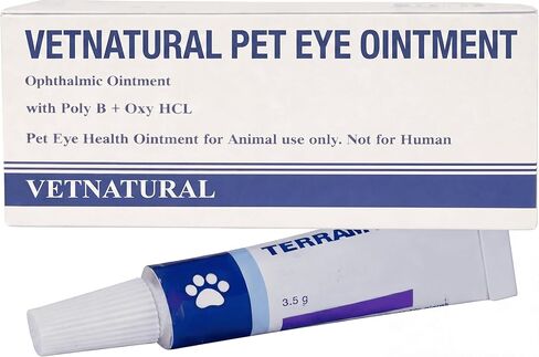 Pet Eye Health for Dogs, Cats, Cattle, Sheep, Horses Birds and Puppies, Kitten - 1 Tube, Sterile, 3.5g Tube, for Animal Use in Kuwait