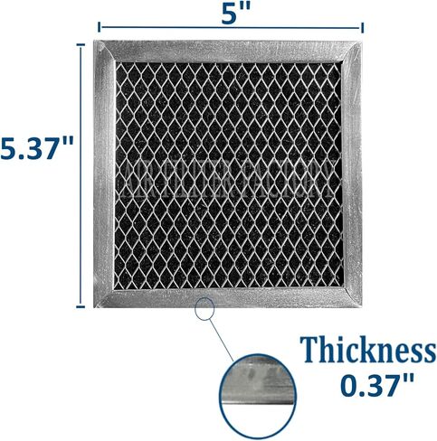 فلتر الفحم من مصنع فلتر الهواء 8206230A لاستبدال Maytag وWirlpool 5.12 × 5.37 × 0.37 بوصة فلتر تنفيس الفحم بفرن الميكروويف 2 حزمة in Kuwait