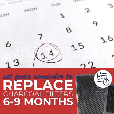 فلتر الفحم من مصنع فلتر الهواء 8206230A لاستبدال Maytag وWirlpool 5.12 × 5.37 × 0.37 بوصة فلتر تنفيس الفحم بفرن الميكروويف 2 حزمة in Kuwait