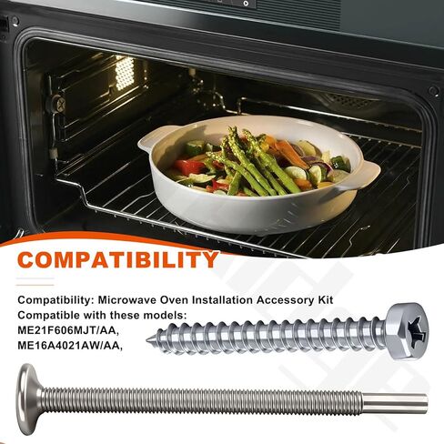 DE92-90505N Microwave Installation Hardware Kit Compatible with Sam-Sung ME17F7021MT/AA, ME17H703SHB, ME17R7021ES, ME18H704SFS/A2 in Kuwait