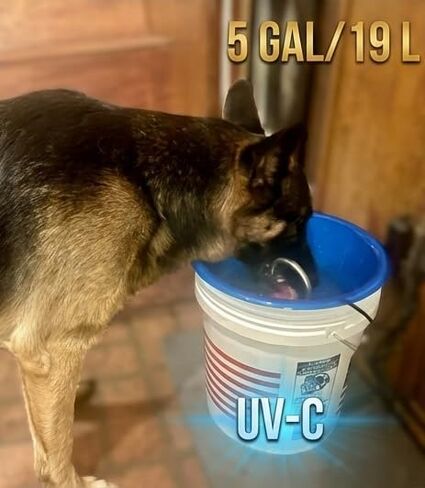 5-Gal (19L) Dog Water Dispenser & Fountain for Large Dogs, Anti-Splash Design with UV-C Filtration, XL Capacity, Keeps Floors Dry – Freedom Pet Fountain in Kuwait