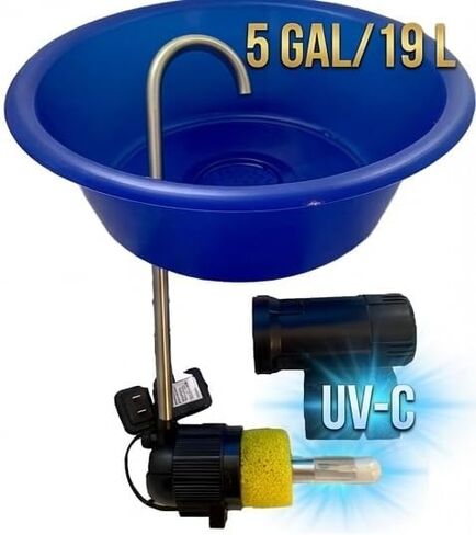5-Gal (19L) Dog Water Dispenser & Fountain for Large Dogs, Anti-Splash Design with UV-C Filtration, XL Capacity, Keeps Floors Dry – Freedom Pet Fountain in Kuwait