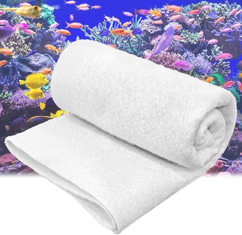 Aquarium Polishing Filter Pad, 100 Micron Water Polishing Pad for Fish Tank Filters, 24" x 36" Cut to Fit Filter Floss for Aquarium Sump Filters Fish Pond, Filter Media Pad for Crystal Clear Water in Kuwait