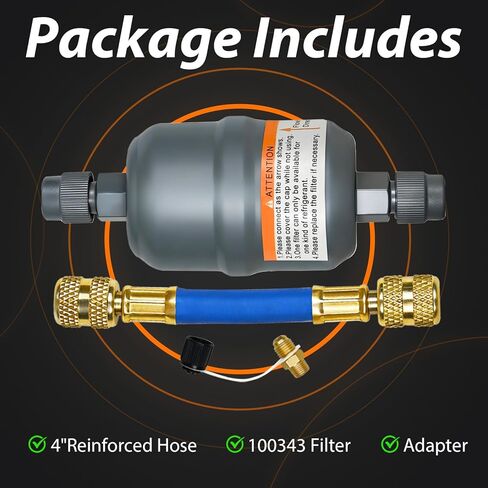 مجموعة تحويل الفلتر FLCK-1 لـ Ro-bi-nair Promax RG3/RG6 تستبدل MF1275 بخرطوم مقوى مجعد 8 جوانب وفلتر 100343 ذكر/ذكر in Kuwait
